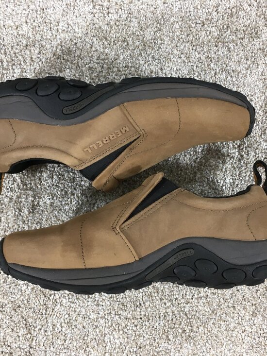 Merrell Jungle Moc Nubuck Slip On Shoes Mens Size 9.5 W Wide Brown Leather main image 8